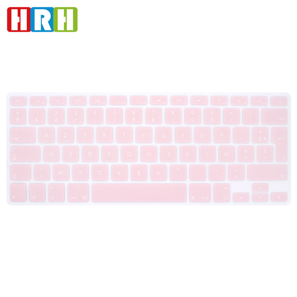 HRH Hot Selling AZERTY Durable French Silicone Keyboard Cover Skin Protector for Mac Book Air Pro 13 15