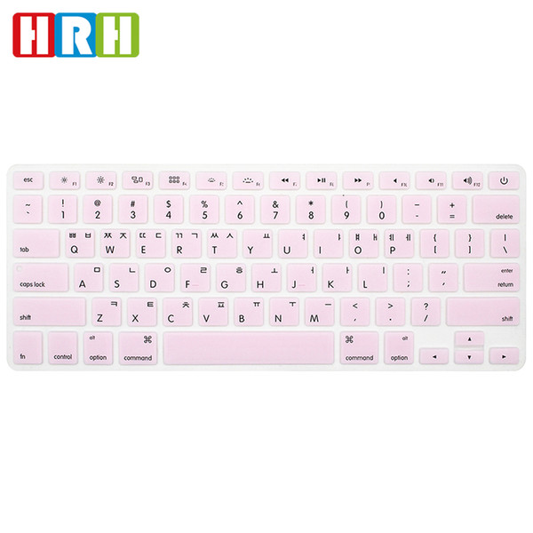 HRH Korean Language US Keyboard Cover Protector Silicone Skin Protective Film For MacBook Pro Retina 13 15 17 For Macbook Air 13