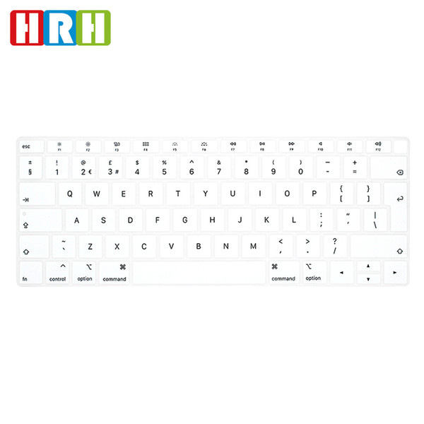 HRH Normal Color English Language Silicone Keyboard Cover Skin Protector Film for Macbook Air 13