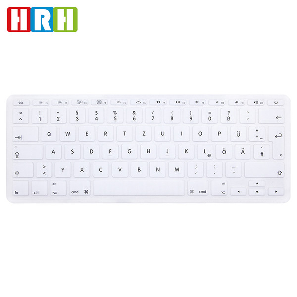 HRH German Language German Fonts Silicone EU UK Keyboard Cover Skin Sticker Protector For Macbook Air 11 11.6 Inch A1465/A1370