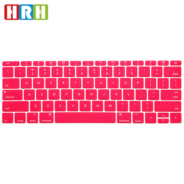 HRH Color Silicone Laptop keyboard Cover Skin For Macbook New Pro 13 Without Touch Bar A1708 A1988 and for Macbook 12 Inch A1534 A1931