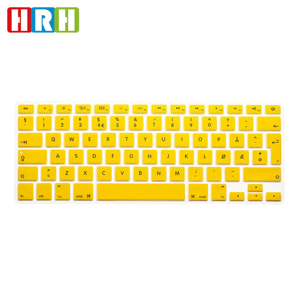 HRH Norwegian Waterproof Slim Silicone Gel Keyboard Cover Skin Protective Film For MacBook Pro Air Retina 13 1517 EU Layout