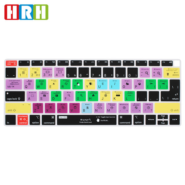 For MAC OSX Shortcuts Hotkeys Function Keyboard Cover Silicone Skin Protector for Macbook Air 13