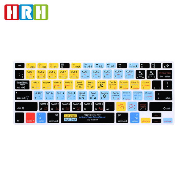 HRH For Adobe Photo shop PS SeratoScratch LIVE English Function Hotkeys Shortcuts Keyboard Cover Skin For Macbook Air Pro Retina 13 15 17 US