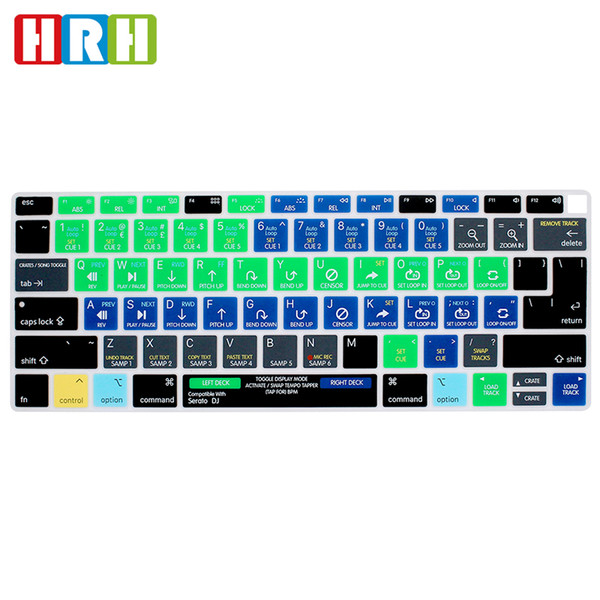 Serato DJ Shortcuts Hotkeys Function Keyboard Cover Silicone Skin Protector for Macbook Air 13