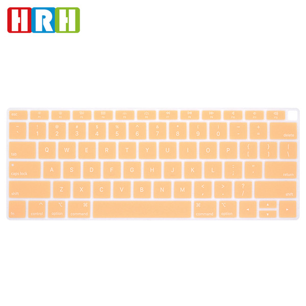 HRH Cream Color English Silicone Keyboard Cover Skin Protector for Macbook Air 13