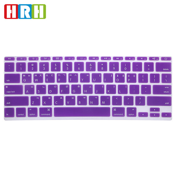 HRH Wholesale Korean Slim Language Keyboard Cover Protector Silicone Skin Protective Film For Mac Book Air 11 11.6 A1465 A1370 US Version