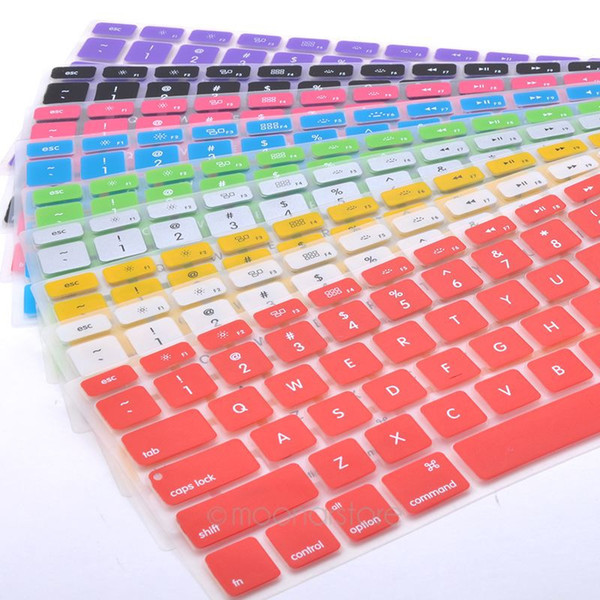 YunRT Silicone Keyboard Cover Protector Skin for Apple Macbook Pro MAC 13 15 Air 13 Soft keyboard stickers