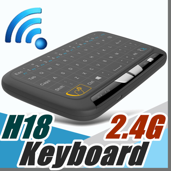 2018 Factory H18 Mini Wireless Keyboard 2.4 G Portable Keyboard With Full Touchpad Air Mouse for Windows Android/Smart TV /PAD F-JP