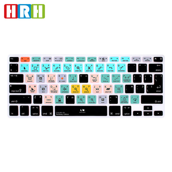 HRH Steinberg Cubase Russian Functional Shortcuts Keyboard Cover Silicone for Mac Air Pro Retina 13