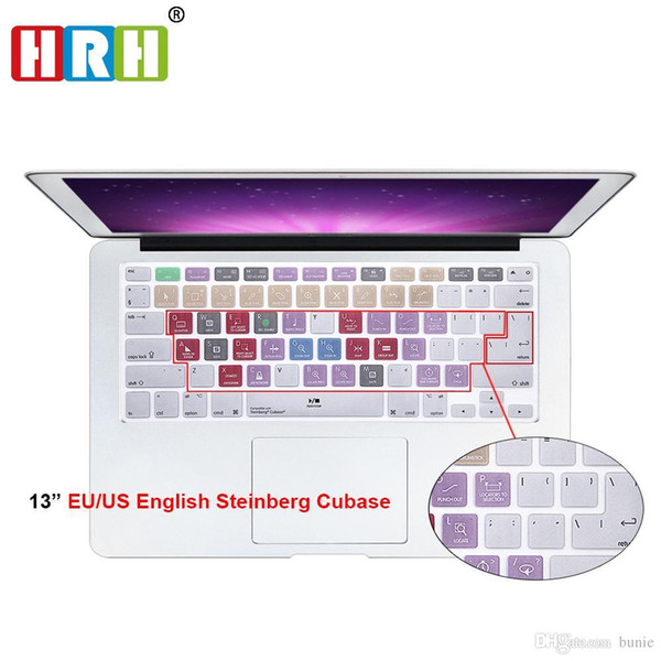 HRH Steinberg Cubase Shortcut Hotkey Silicone Keyboard Cover Skin For Macbook Pro Air Retina 13 15 17 Before 2016 Release