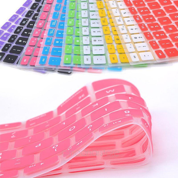 9 Candy Colors Silicone Keyboard Skin Cover For Apple Macbook Pro MAC 13 15 17 Air 13