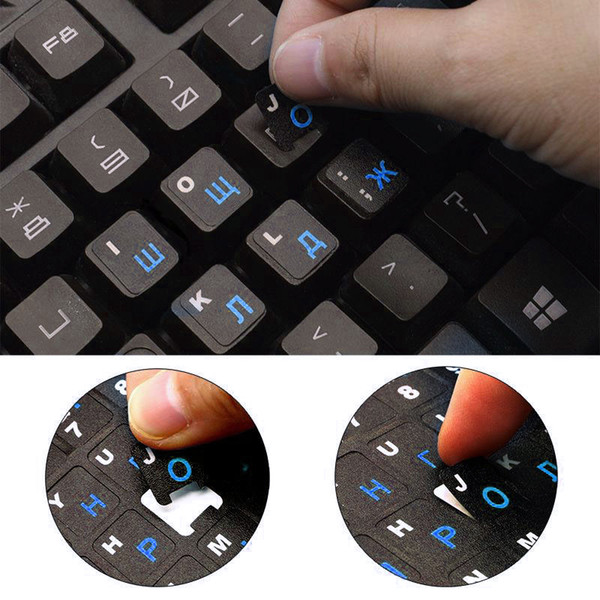 Computer Laptop Keyboard Sticker PVC Keyboard Film Covers for English/Russian/French/Spain Standard Letter Desktop PC Notebook Skin Stickers