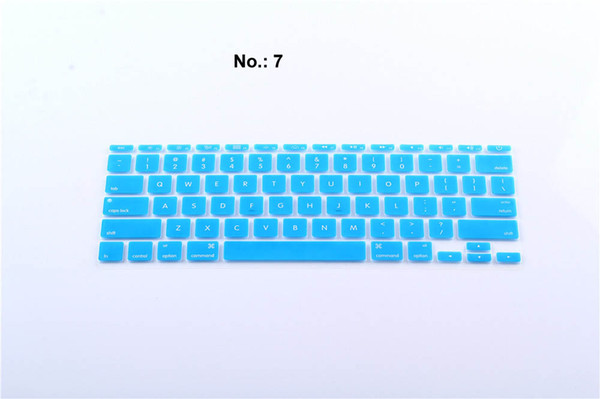 Shiny 2 colors Letters Silicone Keyboard Skin Protector Covers For US Edition Macbook Tablet Computer And Waterproof High Quality