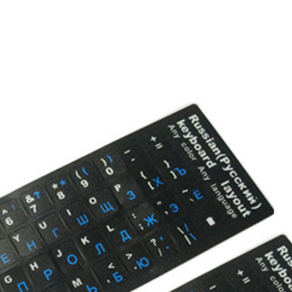 Standard Waterproof Russian Language Keyboard Stickers Layout with Button Letters Alphabet for Computer Keyboard Protective Film