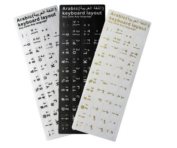 50pc/lot Arabic keypad label sticker, Eco-environment Plastic Arabic keyboard stickers for Laptop/computer