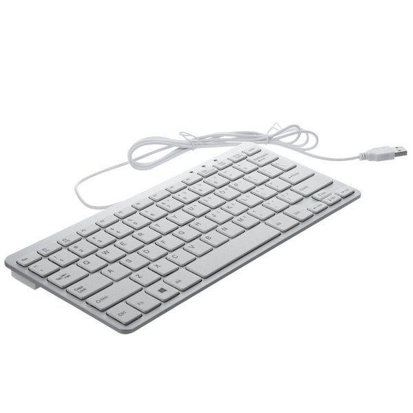 78 Keys USB Wired Slim Mini Small Keyboard for Desktop Laptop PC Win N1Q2