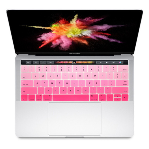 Gradient US layout English Keyboard Cover Silicone Skin for 2016 MacBook Pro Retina 13