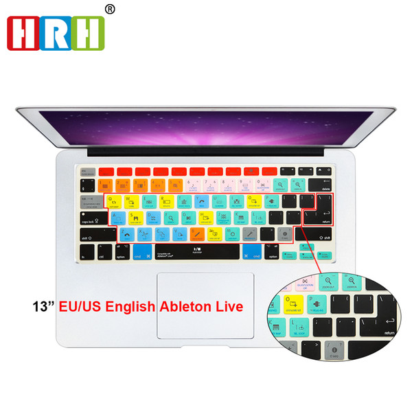 HRH Ableton Live Shortcut Hotkeys Silicone Keyboard Cover Skin For All Old Mabook Air Pro Retina 13 15 17 Release Before 2016