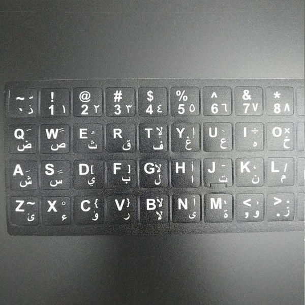 100pcs/lot Arabic Keyboard Stickers For Macbook Notebook Tablets PC Computer AR Arab Keyboard Protector Sticker For iMac Bulk