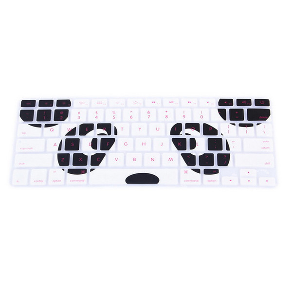 1 Pcs US Panda Eyes Pattern Silicone Keyboard Protector Skin Protective Film Cover for Macbook 13/15/17 inch