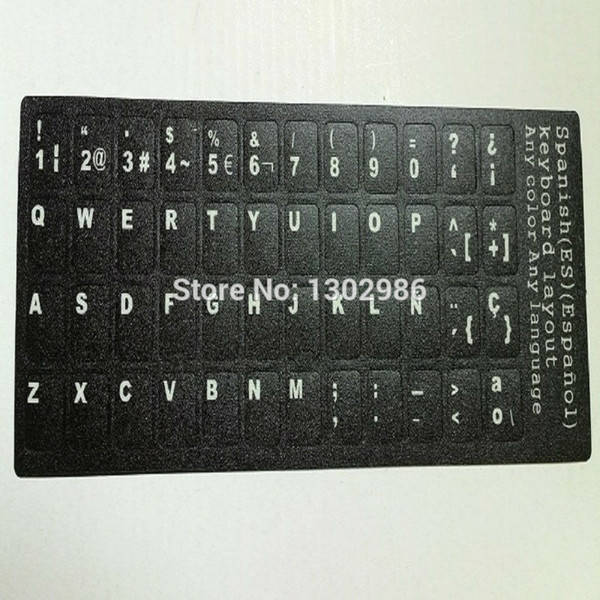 50pcs Spanish Letters Alphabet Learning Keyboard Layout Sticker For Laptop/Desktop Computer Keyboard 10 inch Or Above Tablet PC