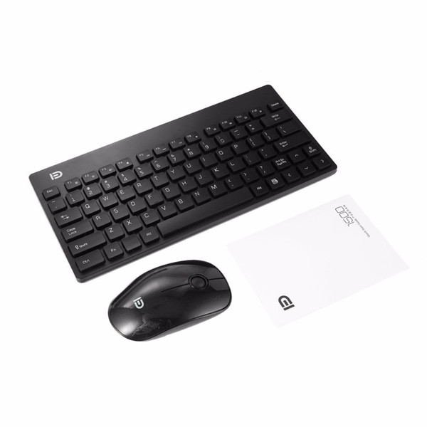 Forter Mini Wireless Keyboard Mouse Combo Set USB 2.4Ghz 1500DPI Ultra-thin Gaming Multimedia Set for Computer PC Desktop