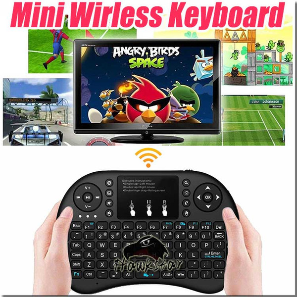 Rii i8 mini Wireless keyboard for android tv box backlight gaming usb Air mouse With Touchpad 2.4G For Smart box mxq