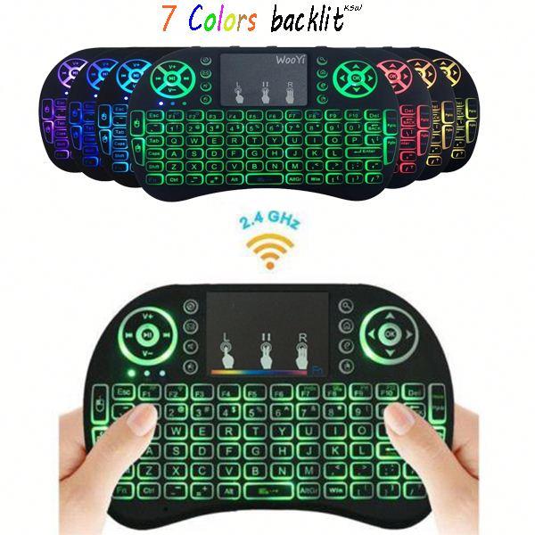 2.4G Mini I8 Backlit Keyboard Remote Controls Air Mouse Touchpad Wireless Keyboard Computers for PC Android TV Box Keyboard Manufacturer