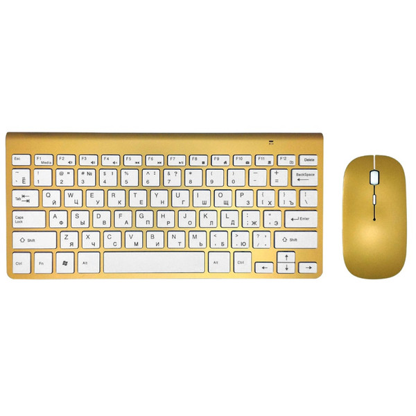 Keyboard Mouse Combos Keyboard Ultra-Thin Wireless Keyboard Mouse Combo 2.4G Wireless Mouse for Apple Style Mac Win XP/7/8/10 Tv