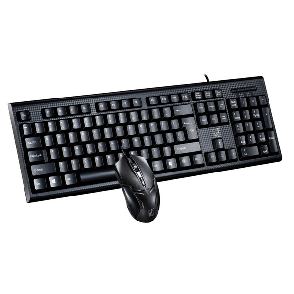 Gaming Keyboard Mouse Set Waterproof Mechanical Keyboard Combo Optical Mice for Gamer Office loptap tablets Win 7/8/10 Black