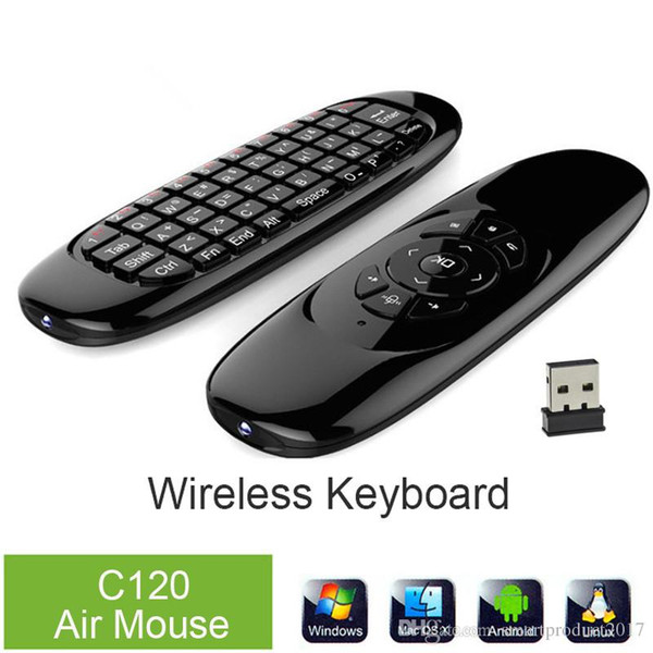 C120 T10 Mini 2.4G Wireless Keyboard With Microphone Voice Air Fly Mouse Fashion Remote Sensing Gaming Mouse Keyboard For Android TV BOX