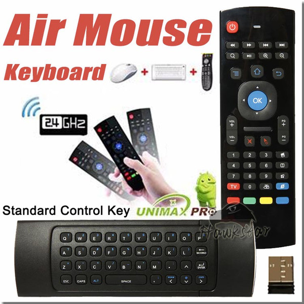 U1 Wirless Mini Keyboard Air Mouse Remote Control 2.4G Sensing Gyroscope Sensor MIC Combo MX3 For MXQ M8S S905 Android TV BOX