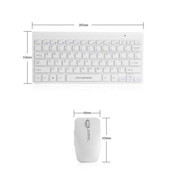 MOTOSPEED G9800 Smart Keyborad Mouse Combos Ergonomic Ultra-thin 2.4G 1200DPI 78 Keys Wireless Keyboard Optical Wireless Mice 3