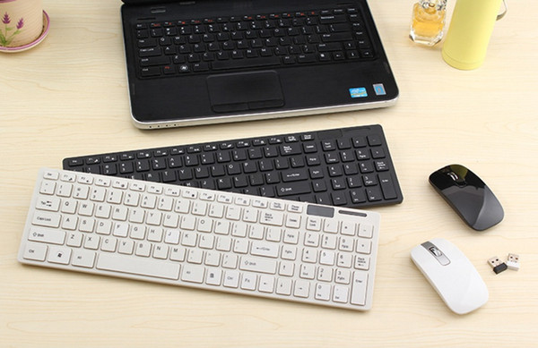 NEW high quality JK - 906 2.4G Ultra Thin Wireless Multiple Battery-safe Desktop Keyboard and Mouse Combo with USB Receiver 50pcs