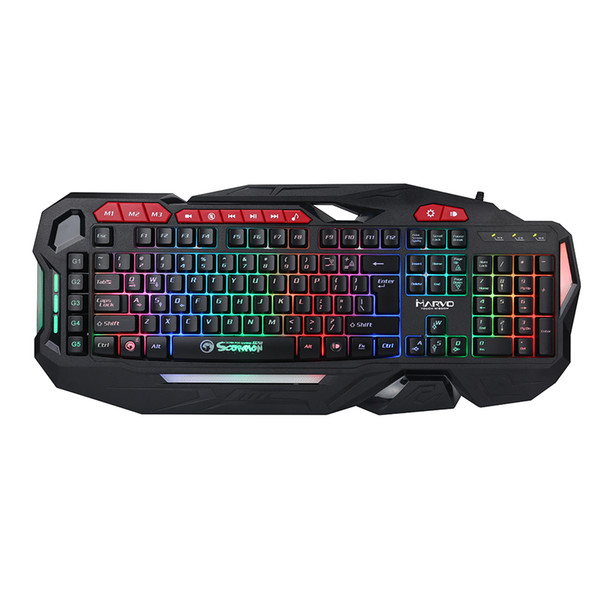 MARVO KG760 Gaming Keyboard ,LED Breathing Backlight Gaming Keyboard USB Wired Mechanical Keyboard For Computer Desktop