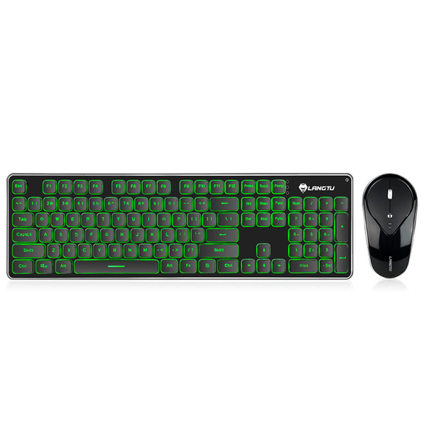 LT600 Rechargeable 2.4GHz Wireless 104 Keys Backlit Usb Ergonomic Gaming Keyboard Mouse Combo + 1600DPI Optical Gamer Mouse Sets