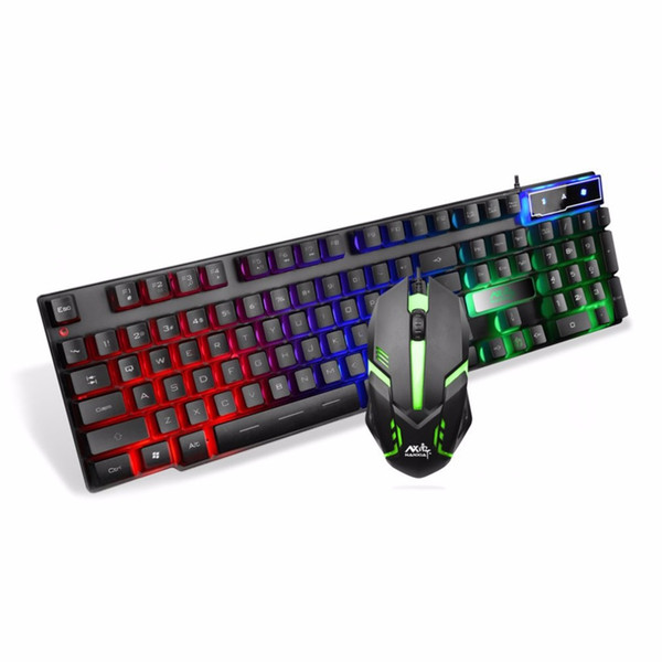 NANXIA NT300 keyboard mouse combo Backlit LED gaming keyboard +Colorful wired gaming mouse