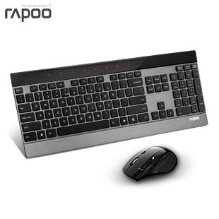 Wholesale-Free Shipping Rapoo 8900P USB 5.8GHz Multimedia Wireless Mouse And Keyboard Set Backlight Ultra-thin Mouse And Keyboard Set