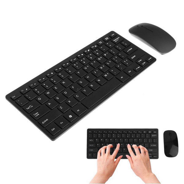 Hot Wireless Keyboard Mouse Combo 2.4GHz Mini Keyboard Ultra-Thin Mouse Combo Set For Desktops Laptops