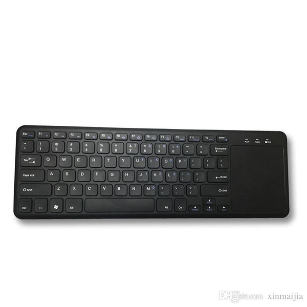 Wireless Bluetooth Touchpad Keyboard Keypad for PC Android Smart TV 2.4GHz Black Touchable