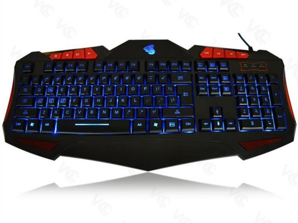 Game keyboard mouse set 3 color backlight keyboard 7 color light-emitting mouse keyboard factory