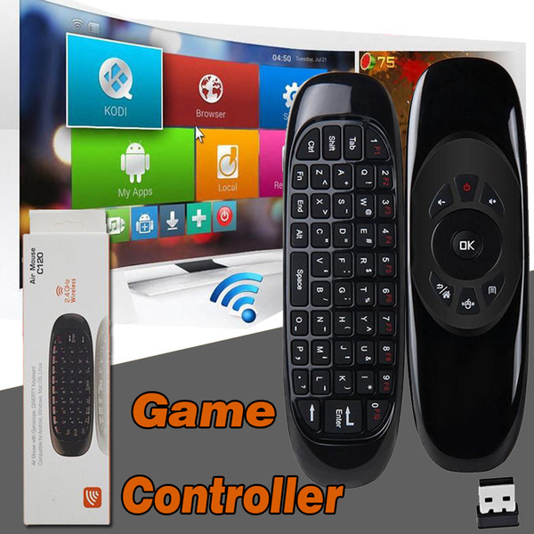 Mini Keyboard C120 T10 Wireless Remote Control Game Controller 6 Gyroscope 2.4GHz Air Mouse For MXQ Pro M8S Mini MX TV Box With Package