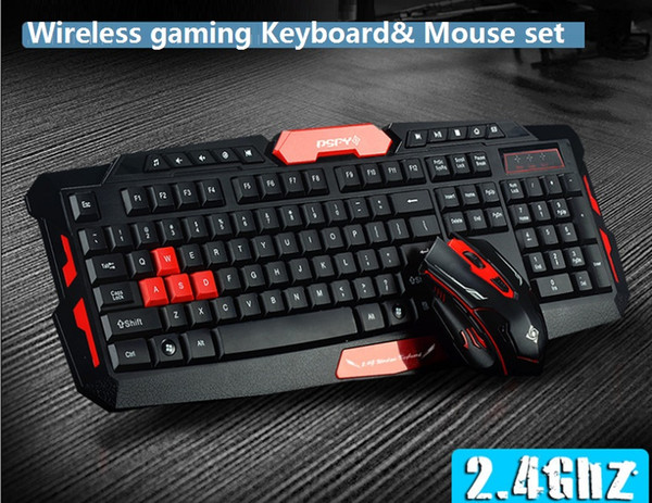 HK8100 Wireless keyboard and Mouse Gaming Keyboards Colorful Compatibility with Windows Vista 2.4G wireless