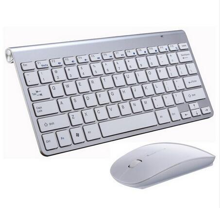 2,4G teclado inalámbrico y ratón Mini teclado Multimedia Combo ratón conjunto para portátil de escritorio Mac PC TV Oficina suministros