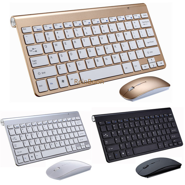 2.4G Wireless Keyboard and Mouse Mini Multimedia Keyboard Mouse Combos Set For Notebook Laptop Mac Desktop PC TV Office Supplies