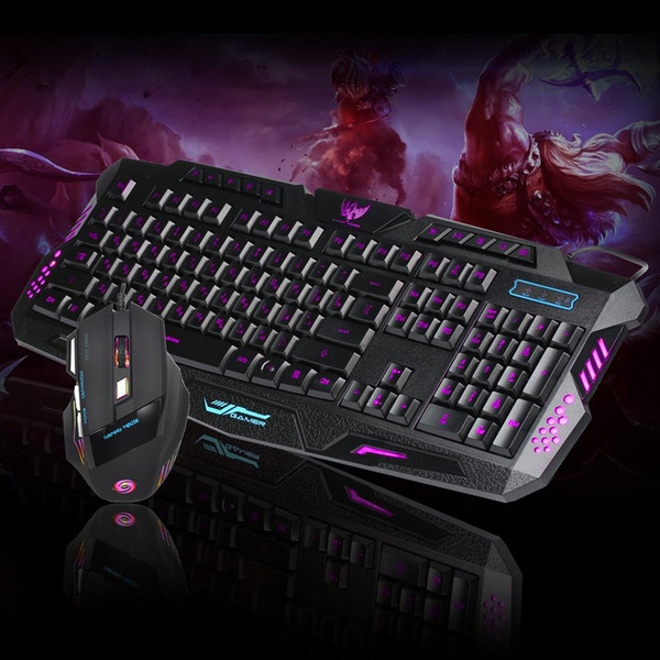 LED Gaming wired 2.4G keyboard and 5500DPI Mouse Computer Multimedia Gamer Plastic and ABS just for you