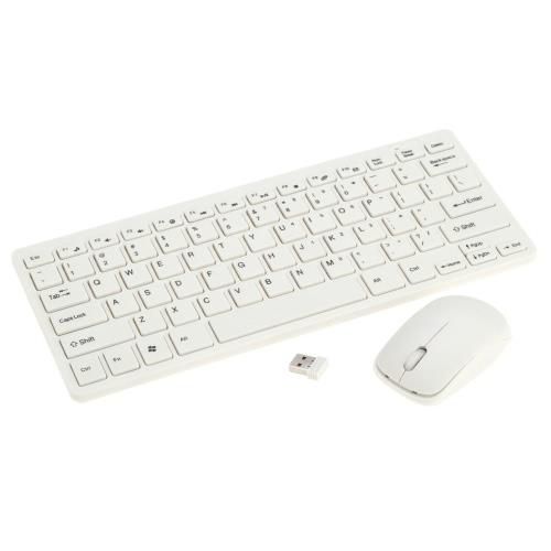 2.4G Ultra Slim Portable Wireless Keyboard and Mouse Combo with Keyboard Protective Film for Windows 7/8/XP/Vista/Desktop/ PC