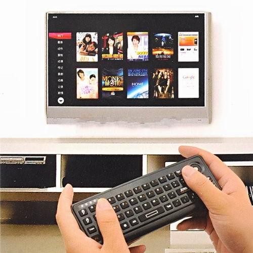 Free Shipping New 3 In 1 Mini 2.4G Wireless Keyboard Trackball + Mouse + IR Remote Control For Smart TV Set Android TV Box HTPC PC