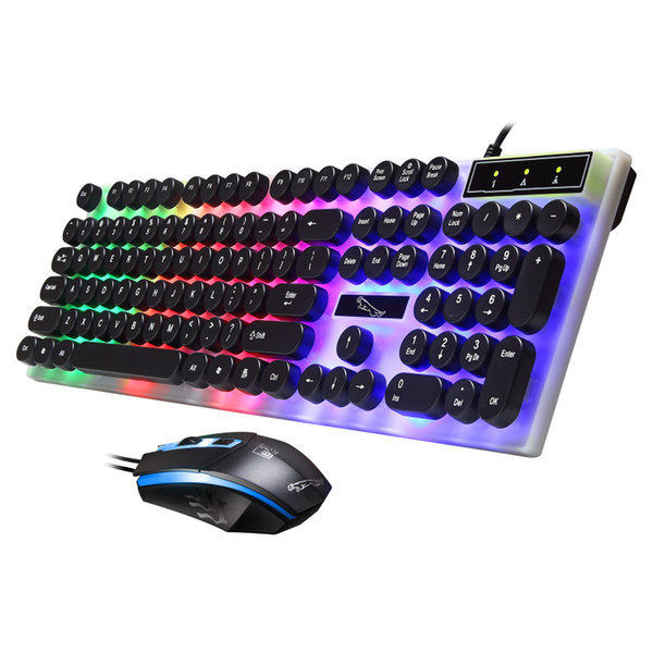 Colorful USB computer game console professional set game mouse keyboard setame mouse keyboard set wired game keyboard